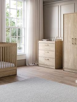 Silver Cross Geneva Cotbed, Dresser and Wardrobe, Oak - view 2, Oak