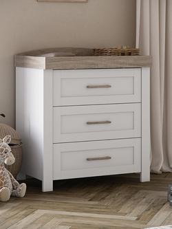 Silver Cross Valencia Cotbed and Dresser, Ash White - view 2, Ash White