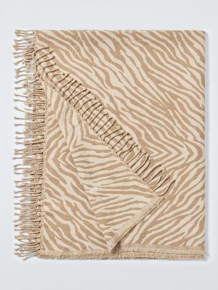 John Lewis Animal Throw, Natural, Multi