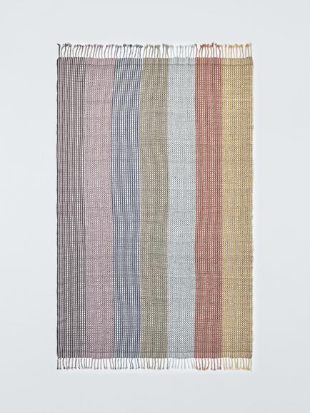 John Lewis Cookham Check Wool Throw, Multi - view 2, Tbc
