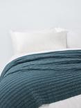 John Lewis Ruched Bedspread, Loch Blue