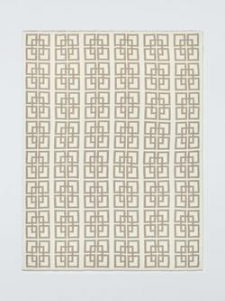 John Lewis Chain Geo Knitted Throw, Black - view 2, Natural