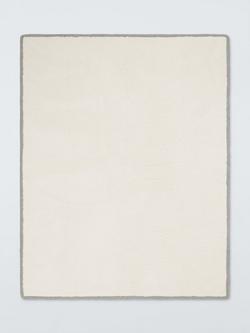 John Lewis Teddy Fleece Throw, White Winter