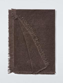 John Lewis Chenille Weave Throw, Cocoa