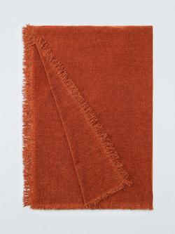 John Lewis Chenille Weave Throw, Sienna