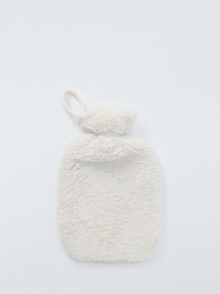 John Lewis Teddy Fleece Hot Water Bottle, Marshmallow