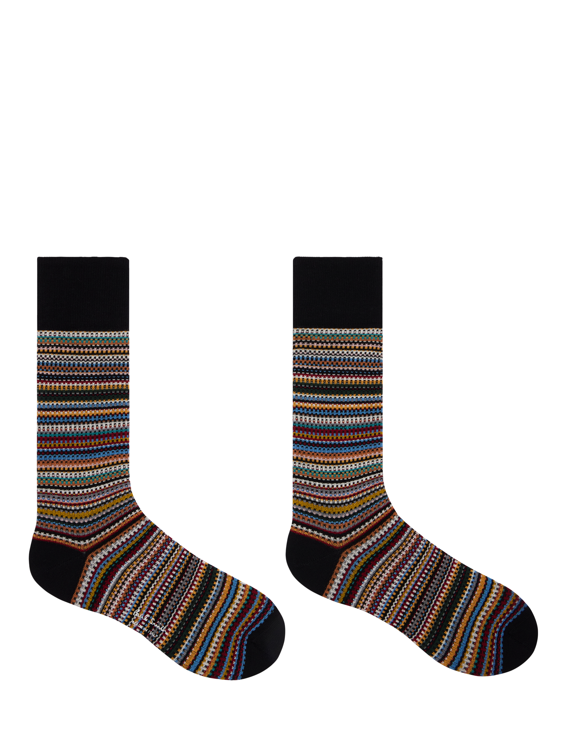 Product image 2 of 4, which shows Paul Smith Stripe Cotton Blend Socks, Pack of 3, Multi