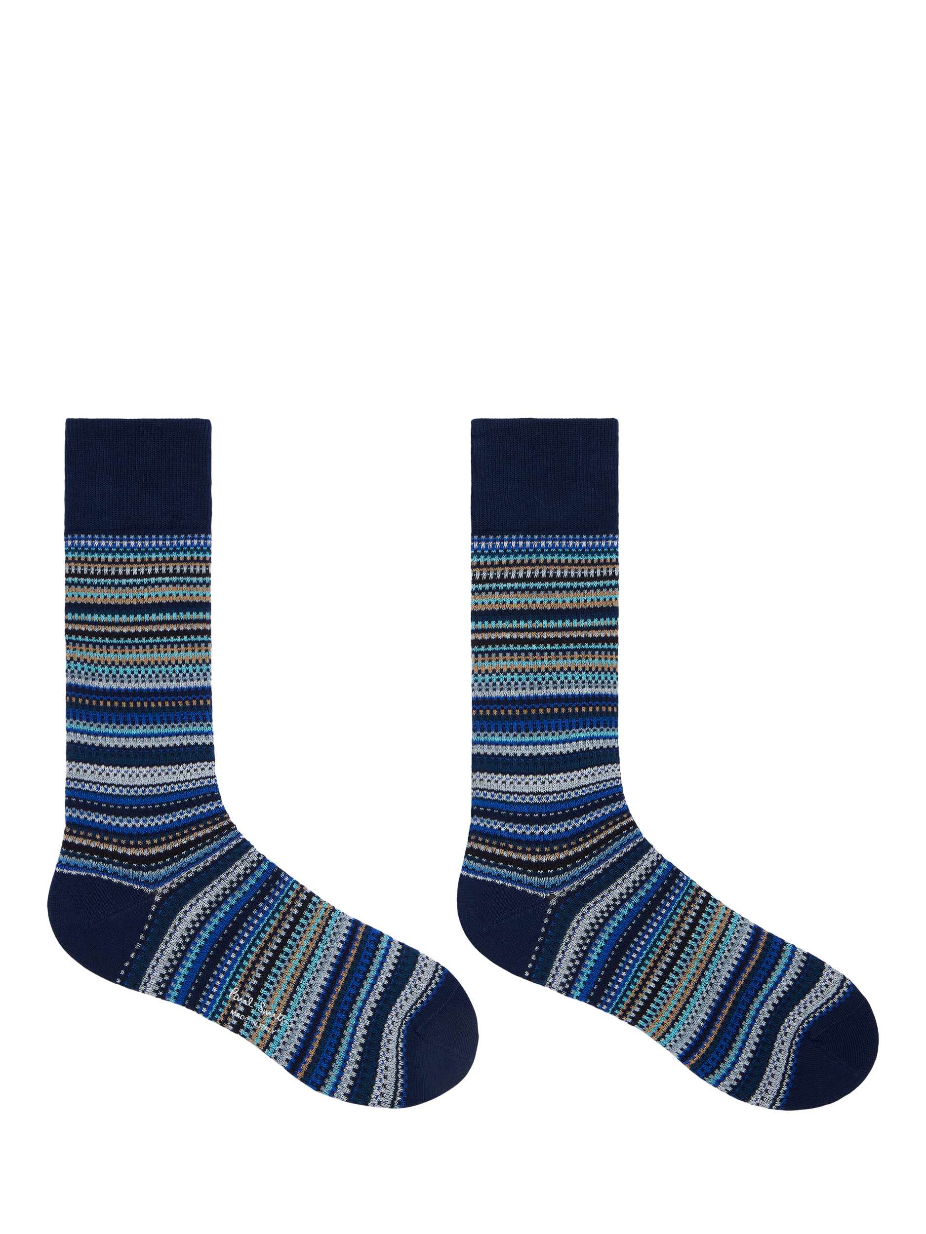 Product image 3 of 4, which shows Paul Smith Stripe Cotton Blend Socks, Pack of 3, Multi