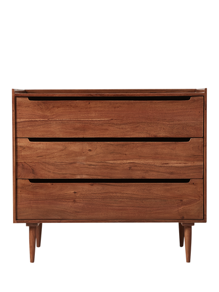 Swoon Southwark 3 Drawer Chest, Dark Brown, Acacia
