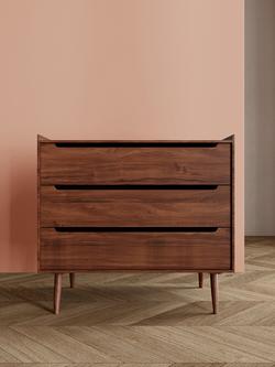 Swoon Southwark 3 Drawer Chest, Dark Brown - view 2, Acacia