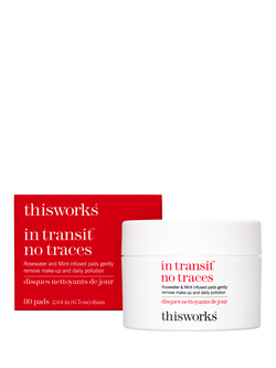 This Works In Transit No Traces Rosewater & Mint Infused Pads, x 80, 