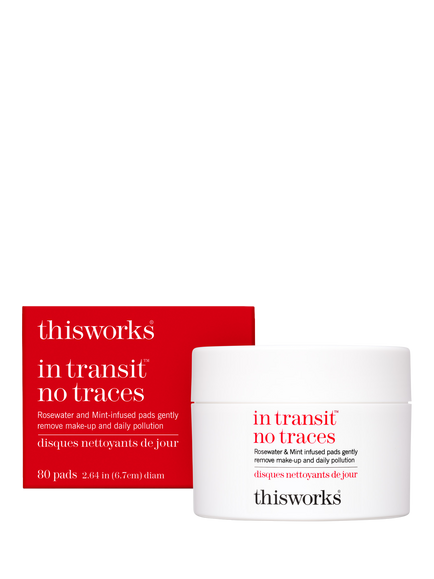 This Works In Transit No Traces Rosewater & Mint Infused Pads, x 80, 