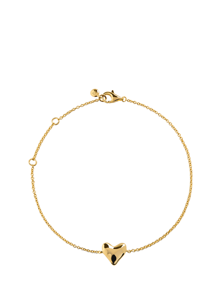 Monica Vinader Heart Chain Bracelet, Gold