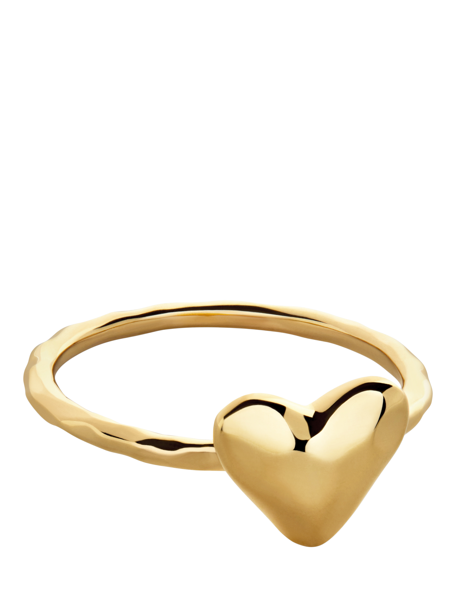 Product image 1 of 3, which shows Monica Vinader Heart Stacking Ring, Gold, K