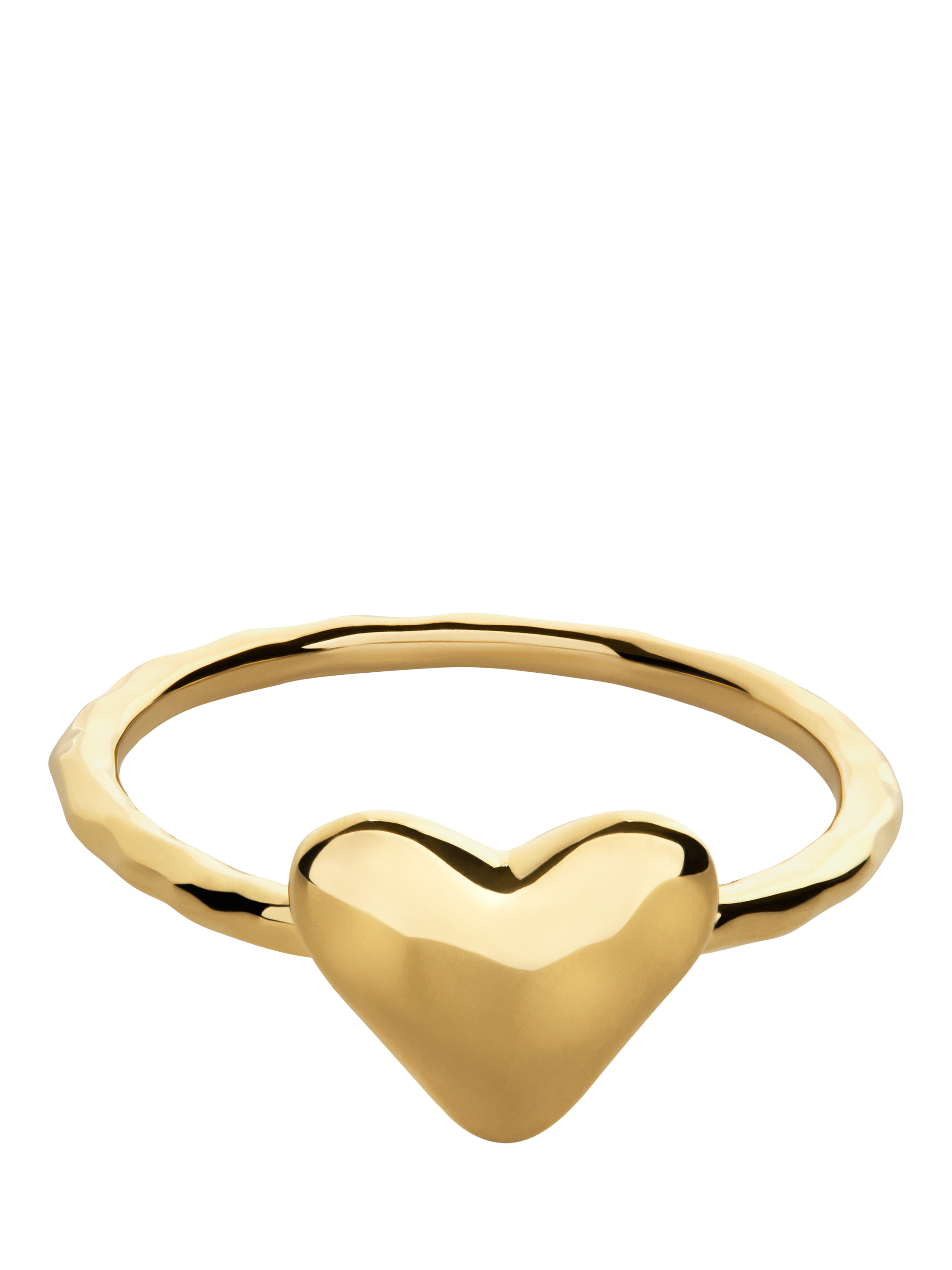Product image 3 of 3, which shows Monica Vinader Heart Stacking Ring, Gold, K