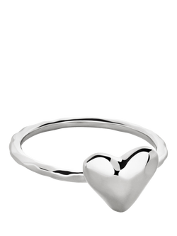 Monica Vinader Heart Stacking Ring, Silver, Silver