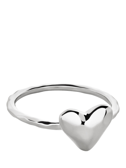 Monica Vinader Heart Stacking Ring, Silver, Silver