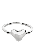 Monica Vinader Heart Stacking Ring, Silver