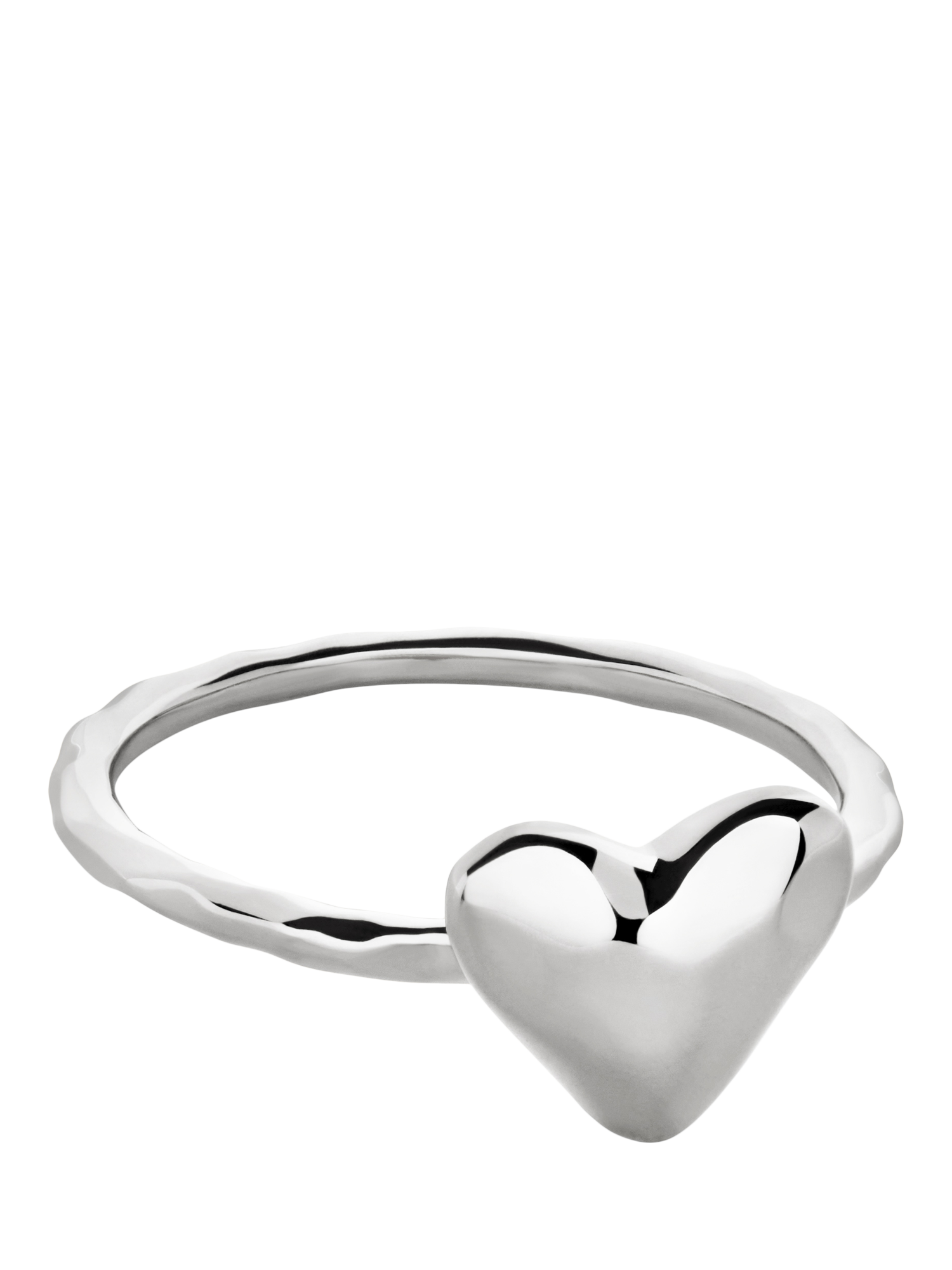 Product image 3 of 3, which shows Monica Vinader Heart Stacking Ring, Silver, L