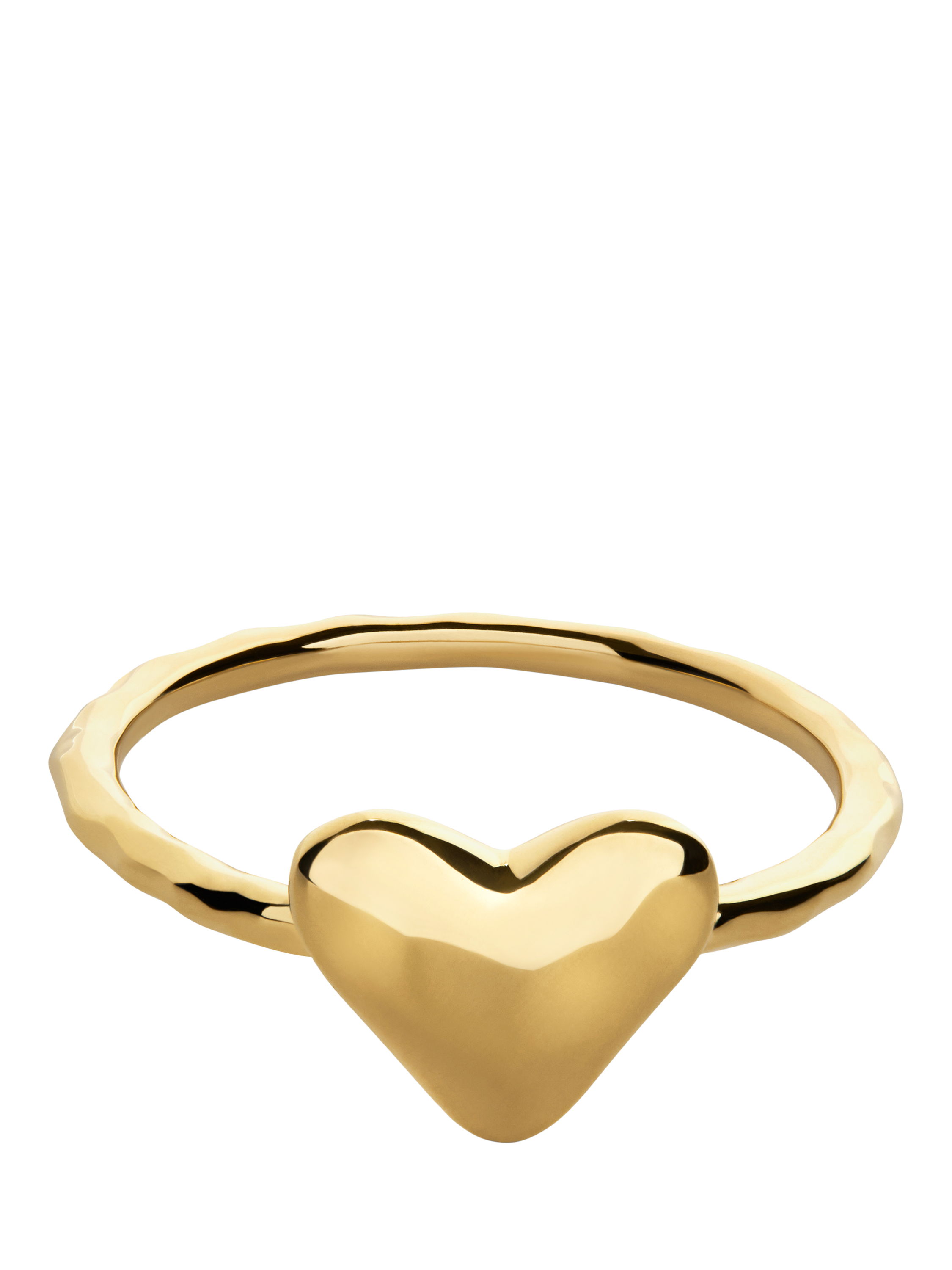 Product image 2 of 4, which shows Monica Vinader Heart Stacking Ring, Gold, K