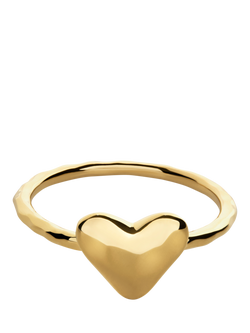 Monica Vinader Heart Stacking Ring - view 2, Gold