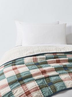 John Lewis Patchwork Check Quilted Bedspread, Multi, Multi