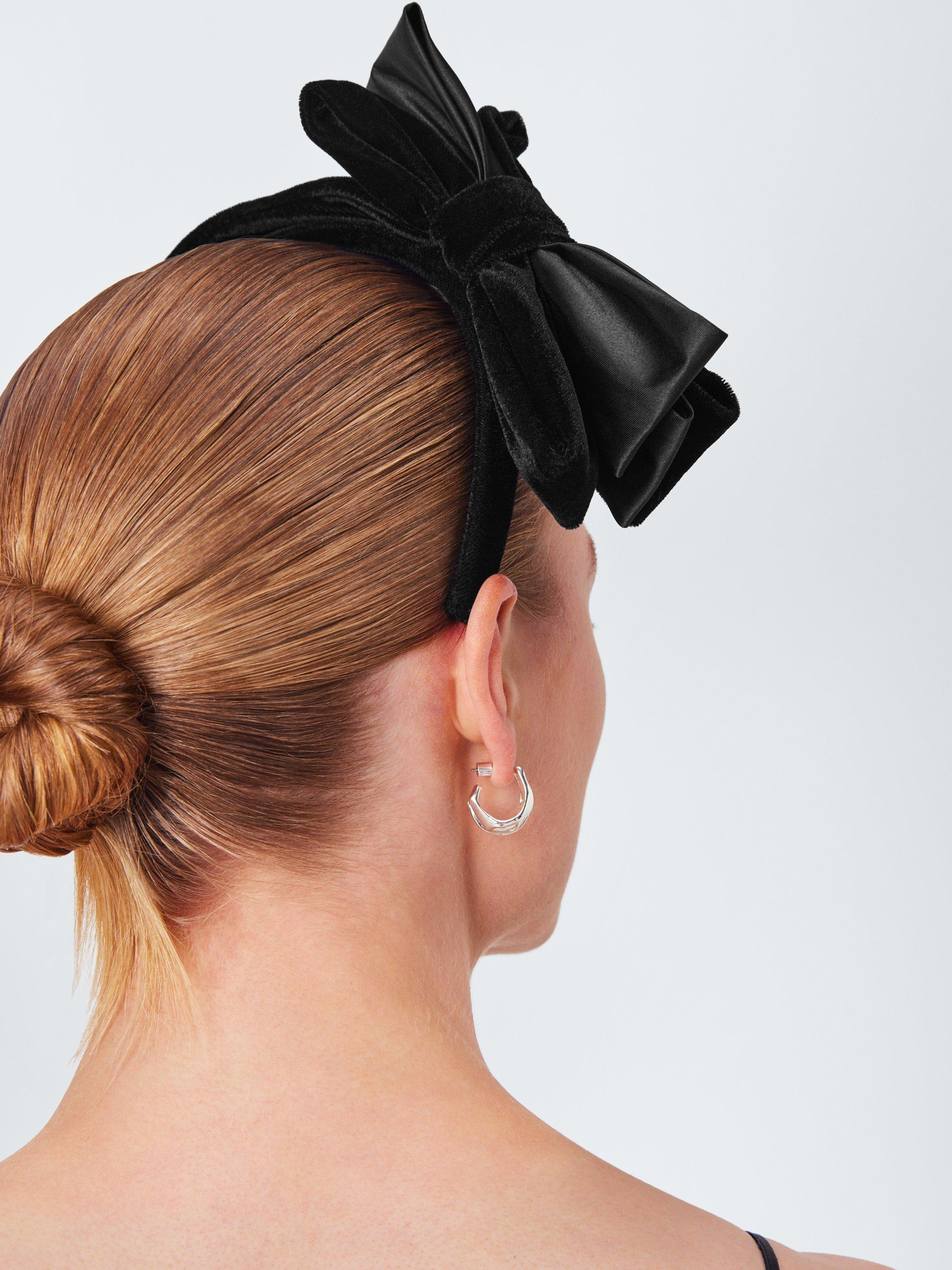 Product image 4 of 4, which shows John Lewis Aubrey Bow Headband, Black