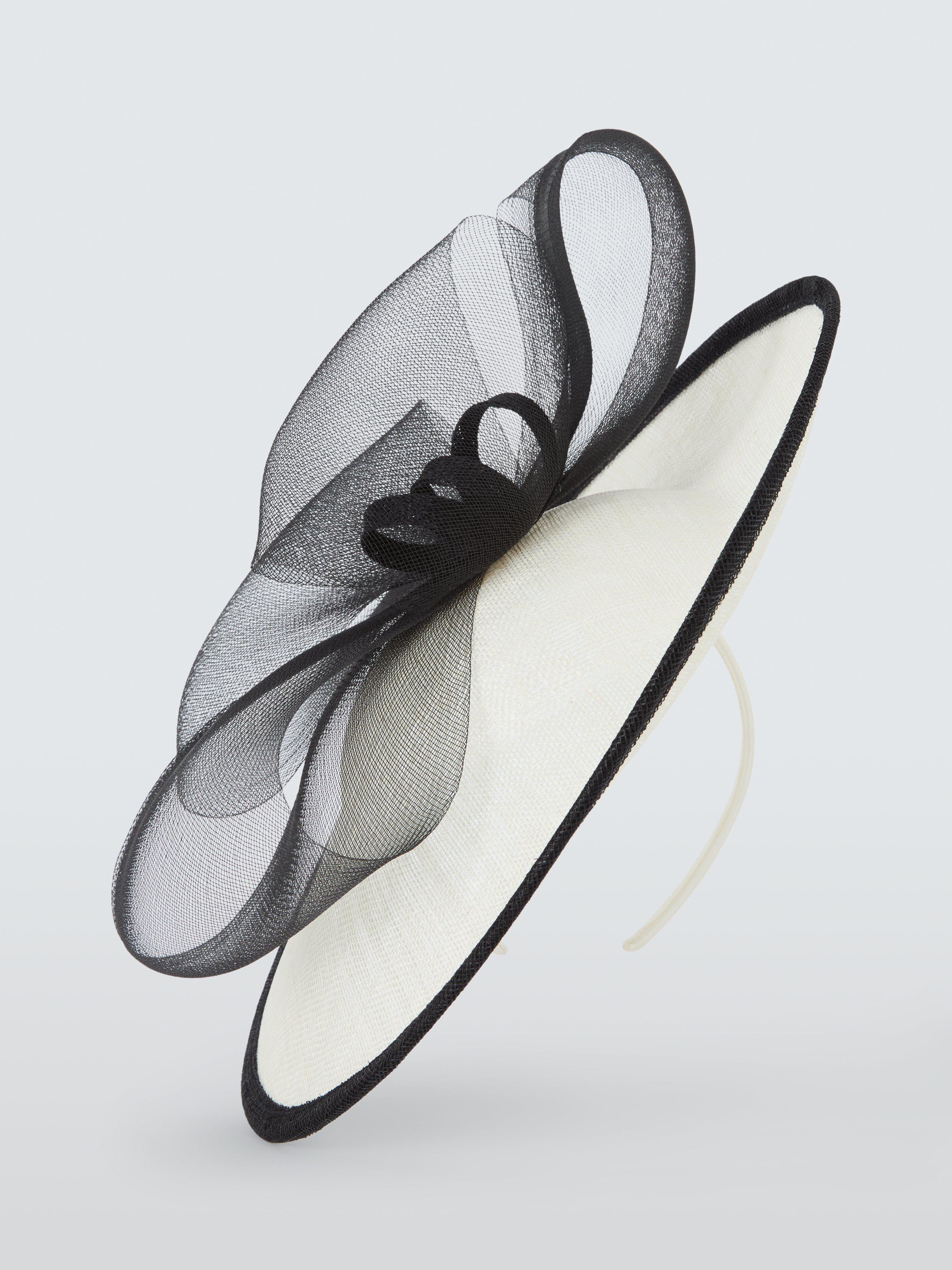 Product image 2 of 4, which shows John Lewis Dahlia Contrast Headband, Ivory/Black