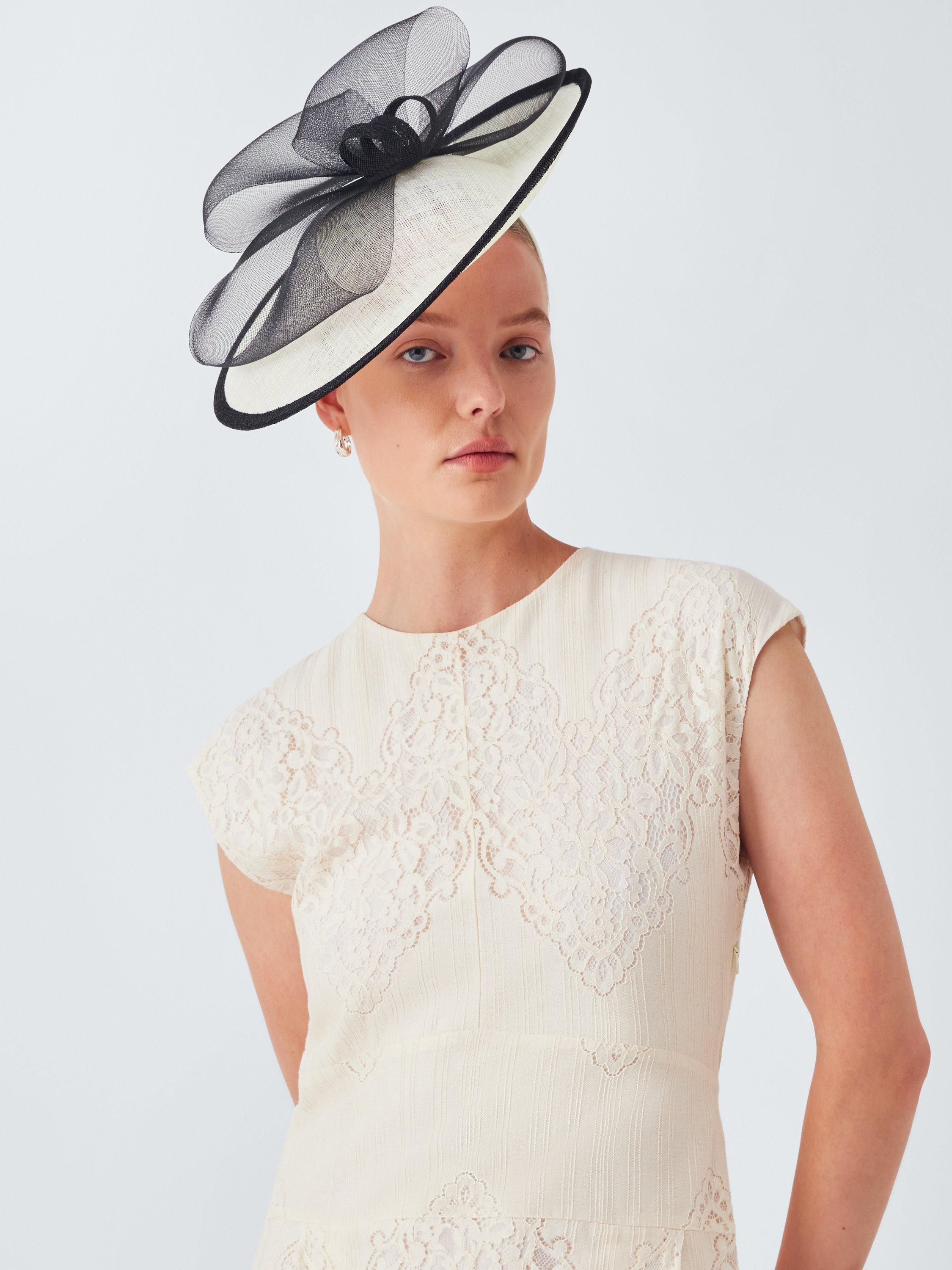 Product image 4 of 4, which shows John Lewis Dahlia Contrast Headband, Ivory/Black
