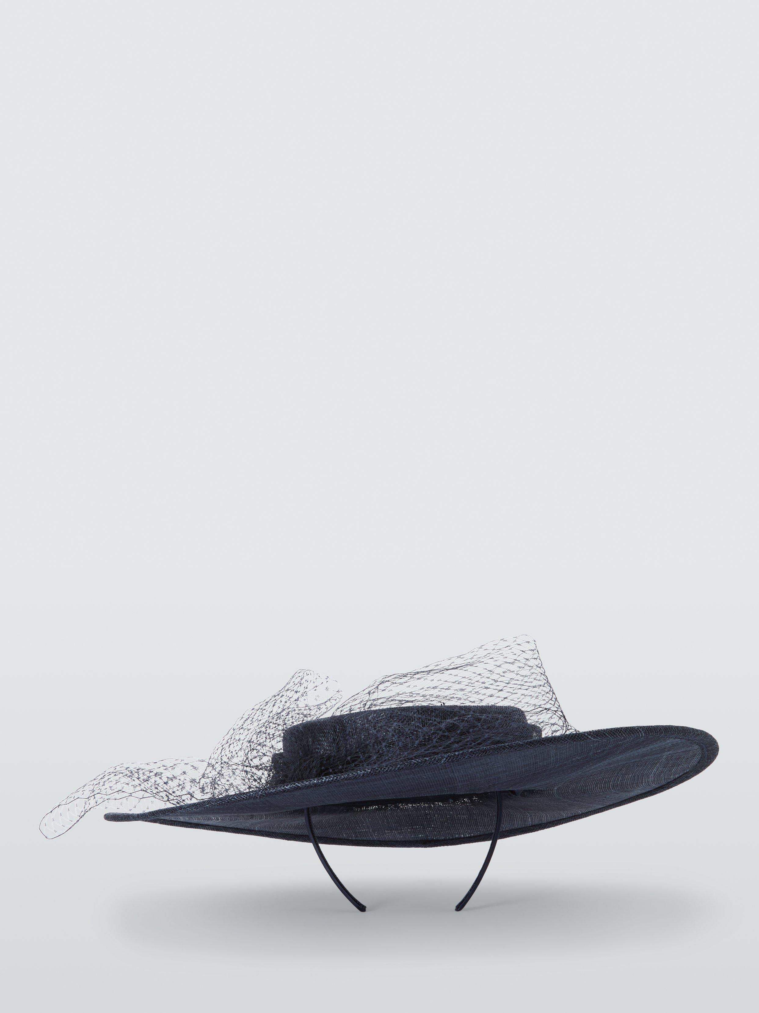 Product image 2 of 4, which shows John Lewis Darcy Boater Hat, Navy