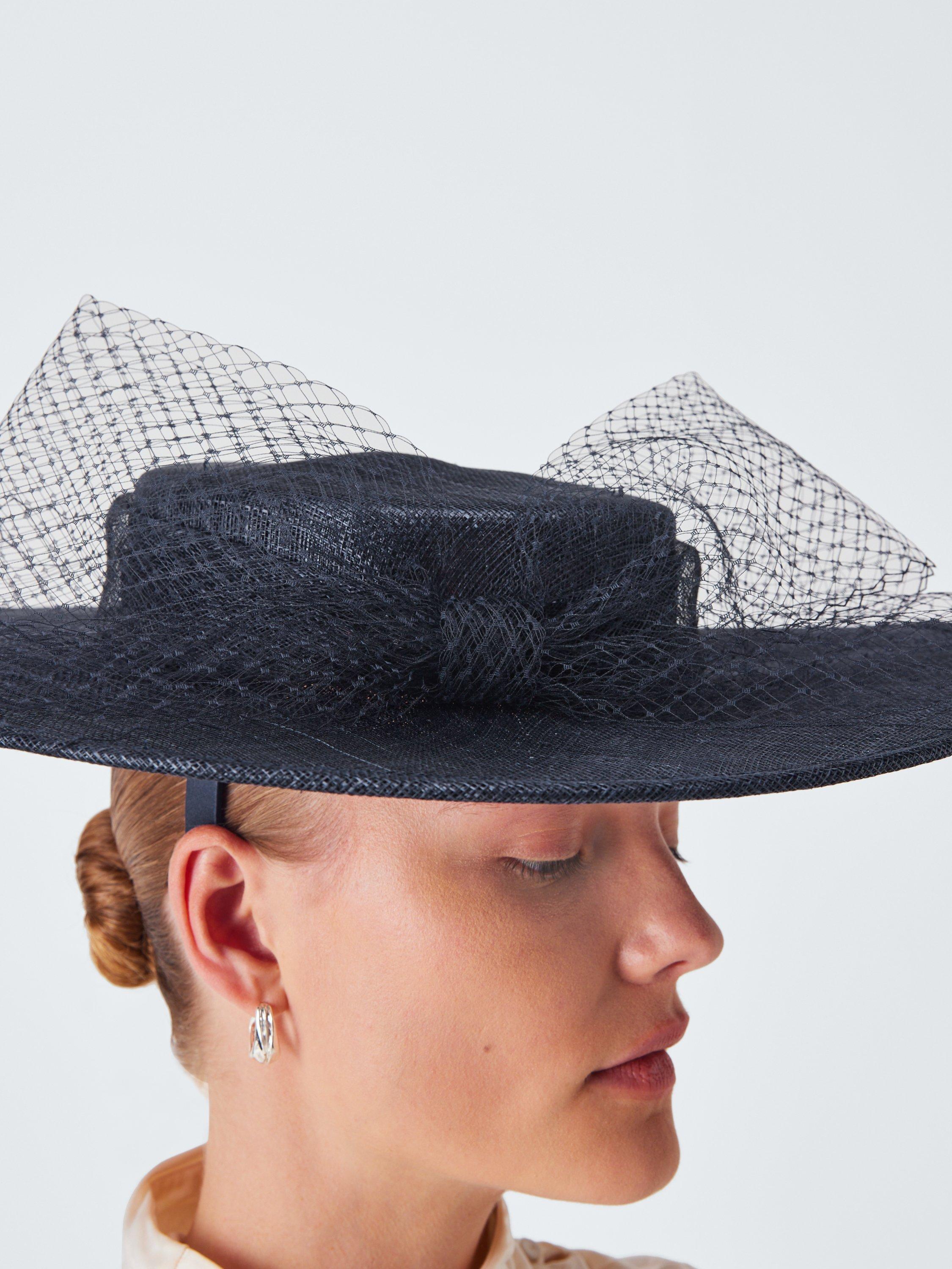 Product image 4 of 4, which shows John Lewis Darcy Boater Hat, Navy