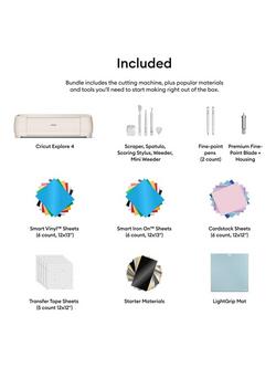 Cricut Explore 4 Essentials Cutting Machine Bundle - view 2, Seashell