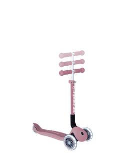Globber Junior Foldable Lights Eco Scooter - view 2, Berry