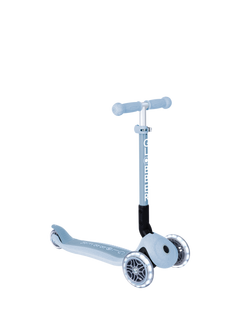 Globber Junior Foldable Lights Eco Scooter, Blueberry