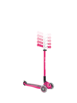 Globber Master Lights Scooter - view 2, Light Pink