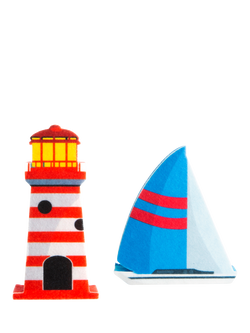 Kikkerland Nautical Sponge Set, Blue