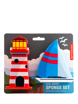 Kikkerland Nautical Sponge Set - view 2, Blue
