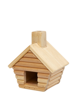 Kikkerland Cabin Incense Burner, Natural, Natural