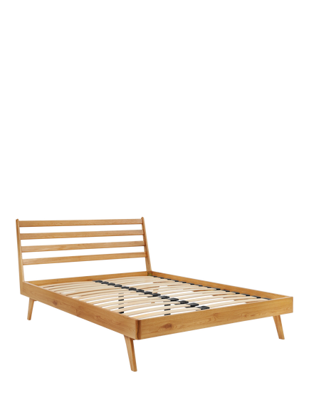 John Lewis X-Ray Oak Wood Bed Frame, King Size, Bianco Lacquer, Bianco Lacquer