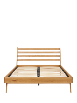 John Lewis X-Ray Oak Wood Bed Frame, King Size, Bianco Lacquer - view 2, Bianco Lacquer