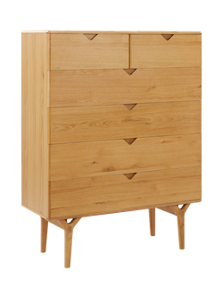 John Lewis X-Ray Oak Wood 3 Drawer Chest, Oak, Oak