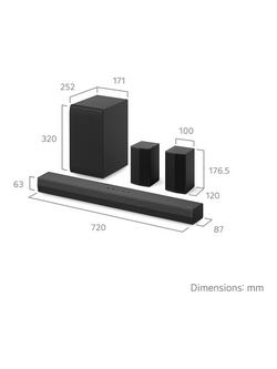 LG US40TR Bluetooth Soundbar with Wireless Subwoofer & Rear Speakers, Black - view 2, Black