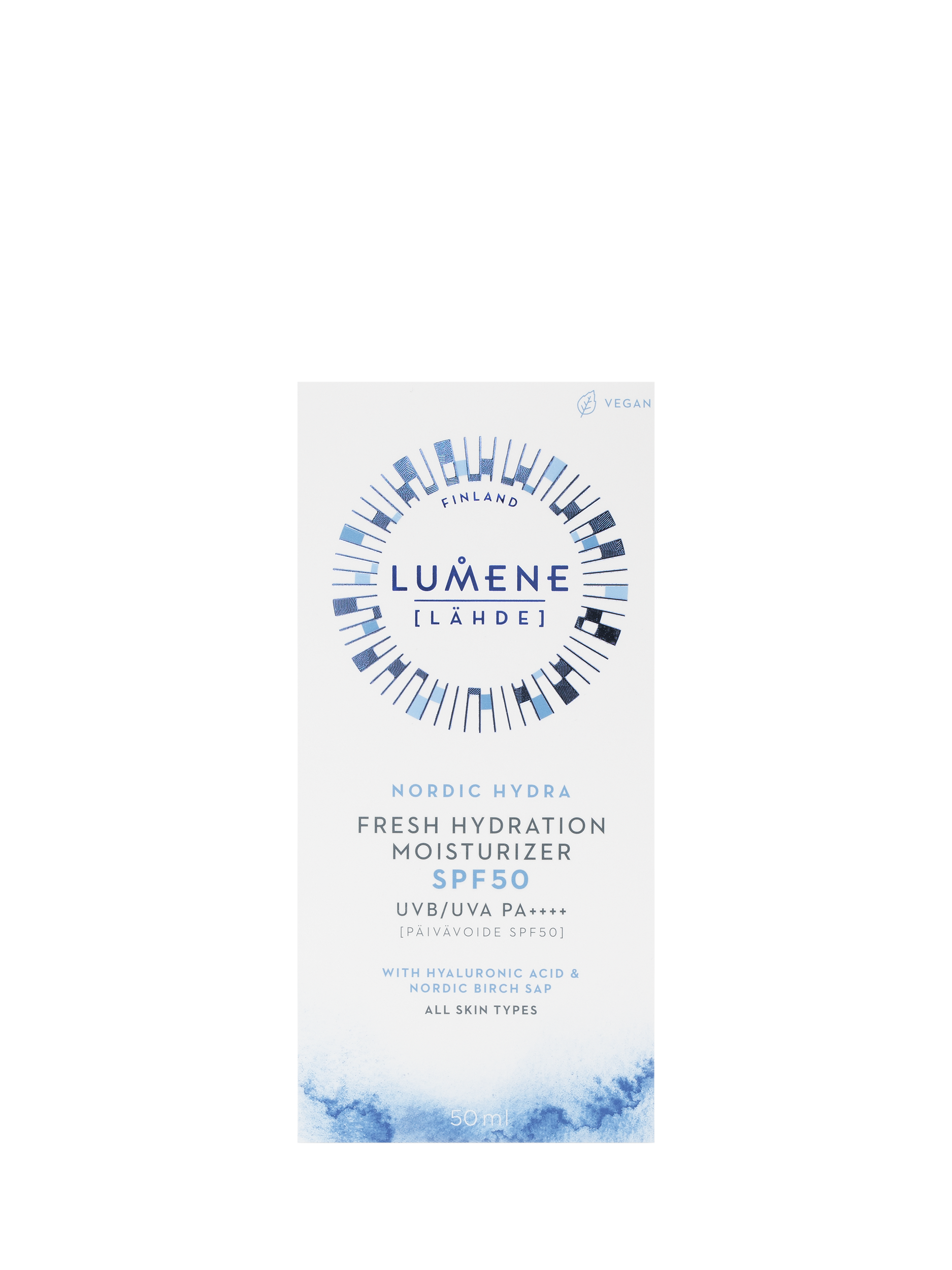 Product image 2 of 5, which shows Lumene Nordic Hydra [Lähde] Fresh Hydration Moisturiser SPF 50, 50ml