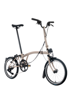 Brompton C Line 12-Speed High Handlebar Folding Bike, Dune Sand - view 2, Dune Sand