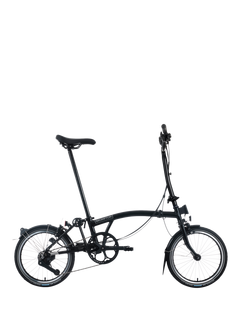 Brompton C Line 12-Speed High Handlebar Folding Bike, Matt Black