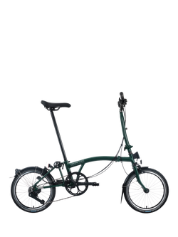 Brompton C Line 12-Speed High Handlebar Folding Bike, Racing Green, Racing Green