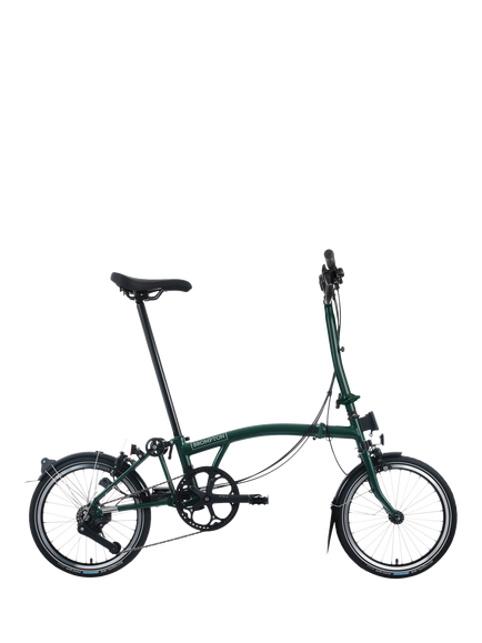 Brompton C Line 12-Speed High Handlebar Folding Bike, Racing Green, Racing Green