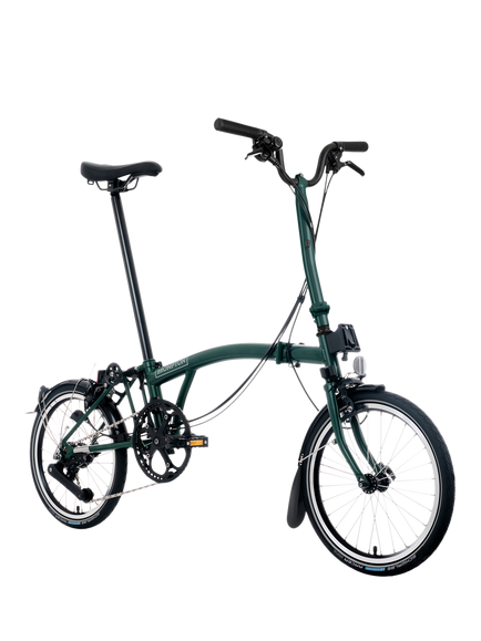 Brompton C Line 12-Speed Mid Handlebar Folding Bike, Dune Sand - view 2, Dune Sand