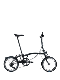 Brompton C Line 12-Speed Mid Handlebar Folding Bike, Matt Black