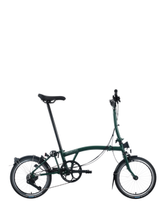Brompton C Line 12-Speed Mid Handlebar Folding Bike, Racing Green